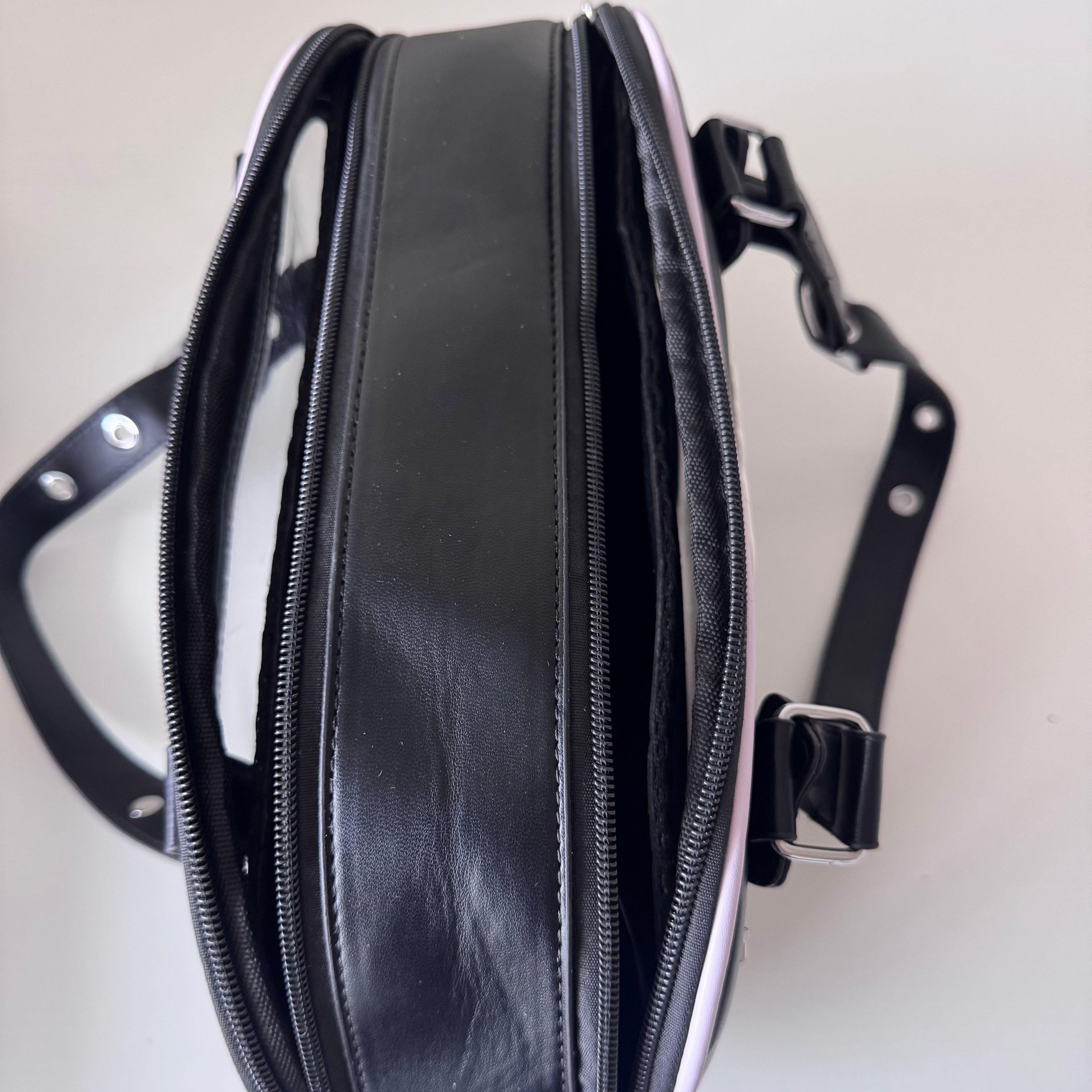 Kuromi style Dual-Compartment Shoulder Bag with Strap